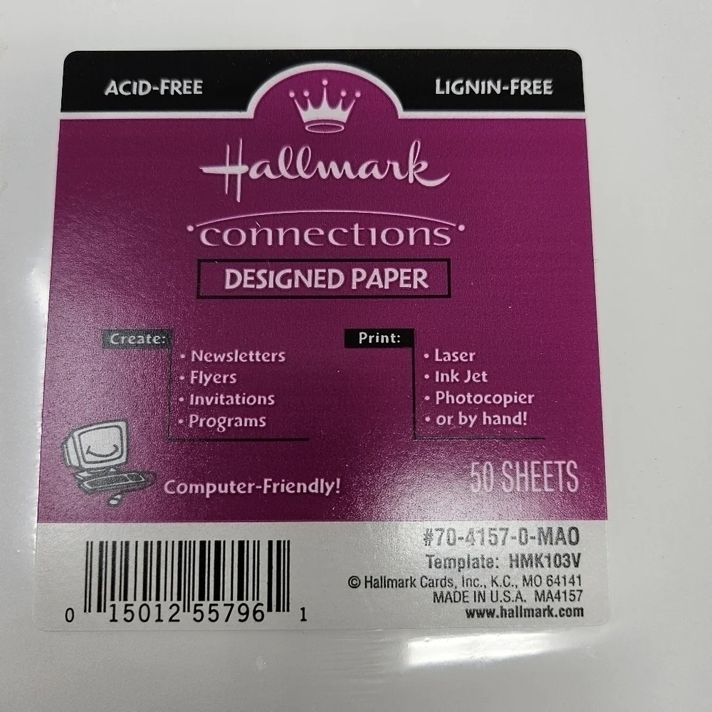 Hallmark Computer Paper 100 Sheets Food Themed Picnic Party Menu Invitations New